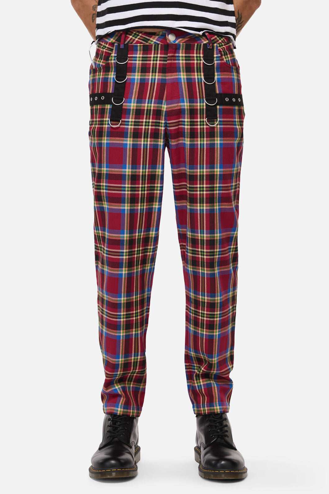 Dangerfield NZ - Crowned Tartan Pant - red