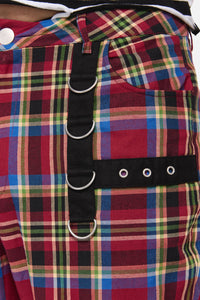 Dangerfield NZ - Crowned Tartan Pant - red