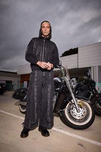 Dangerfield NZ - Skele Diamonte Zipper Hoodie - black