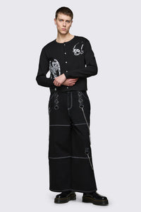 Dangerfield NZ - Archangel Print Jersey Cardi - black