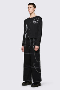 Dangerfield NZ - Archangel Print Jersey Cardi - black
