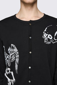 Dangerfield NZ - Archangel Print Jersey Cardi - black