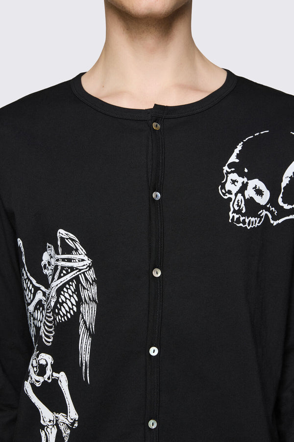 Dangerfield NZ - Archangel Print Jersey Cardi - black