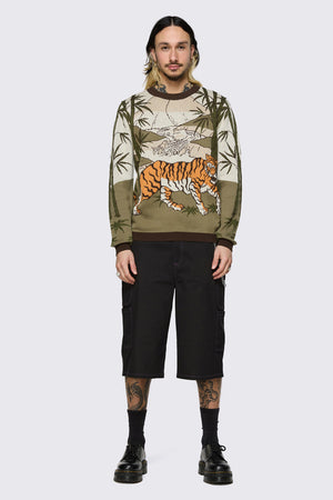 Dangerfield NZ - Big Cat Scene Knit - multi