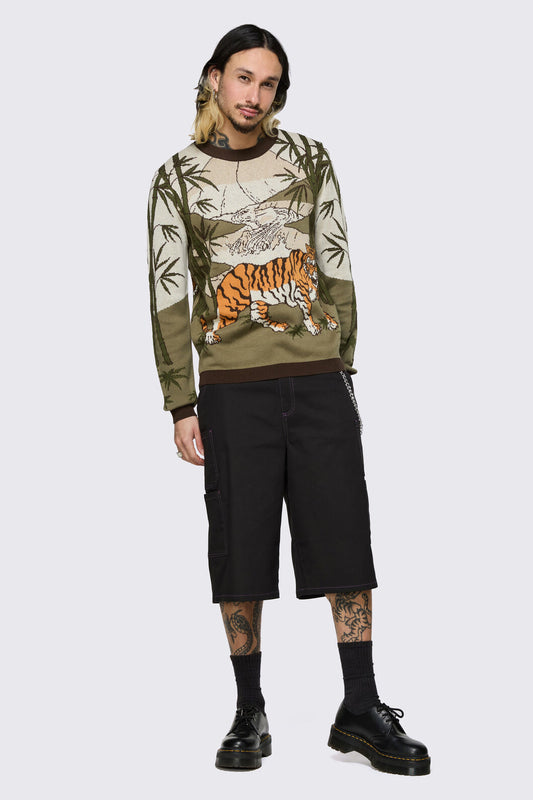 Dangerfield NZ - Big Cat Scene Knit - multi