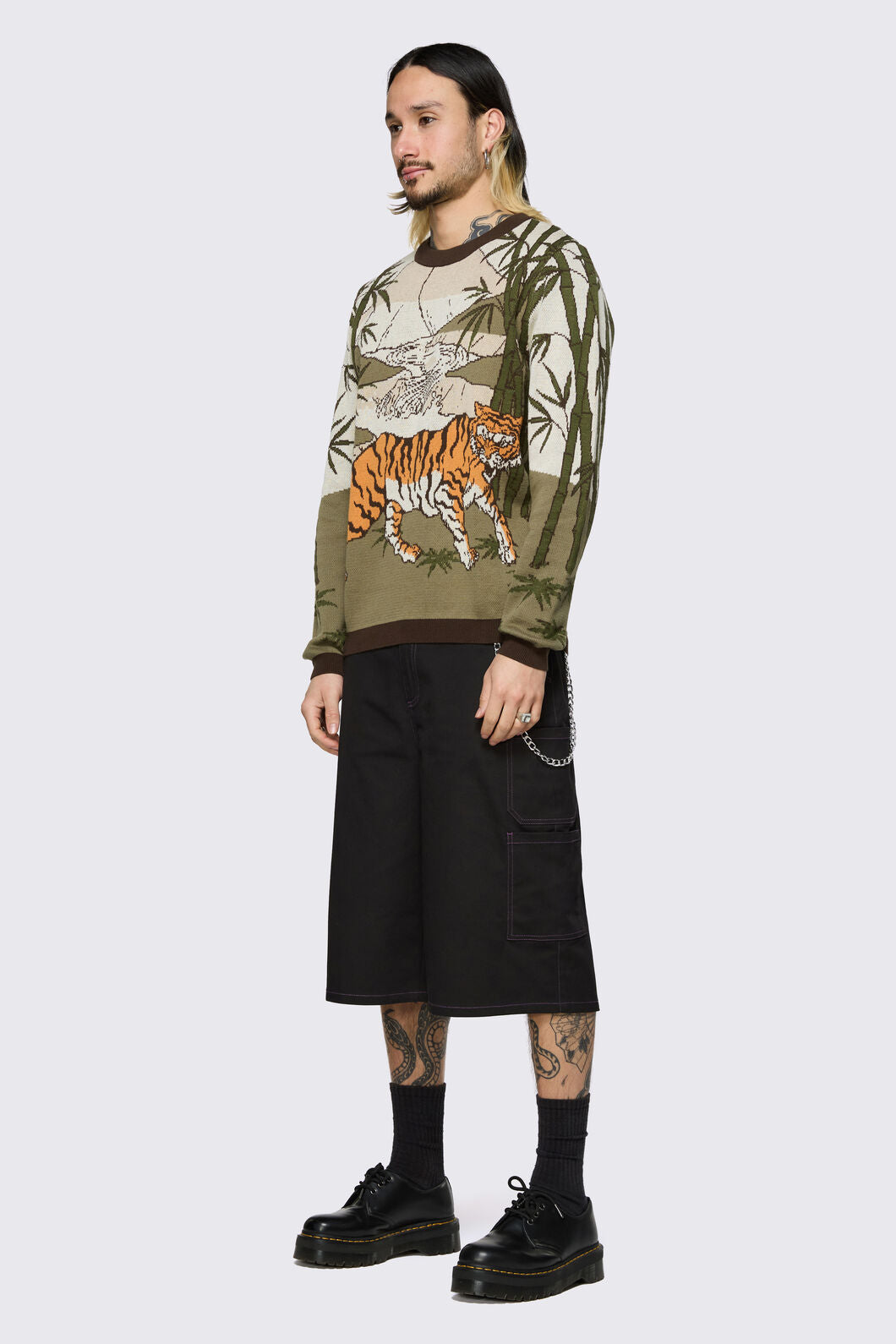 Dangerfield NZ - Big Cat Scene Knit - multi
