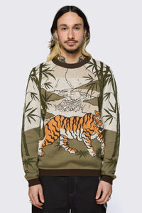 Dangerfield NZ - Big Cat Scene Knit - multi