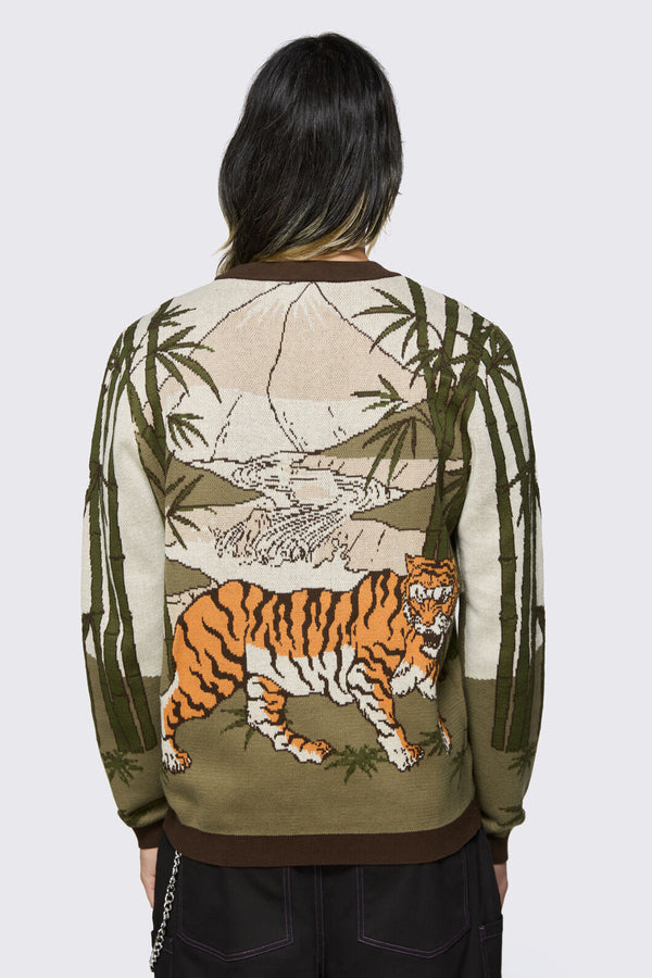 Dangerfield NZ - Big Cat Scene Knit - multi