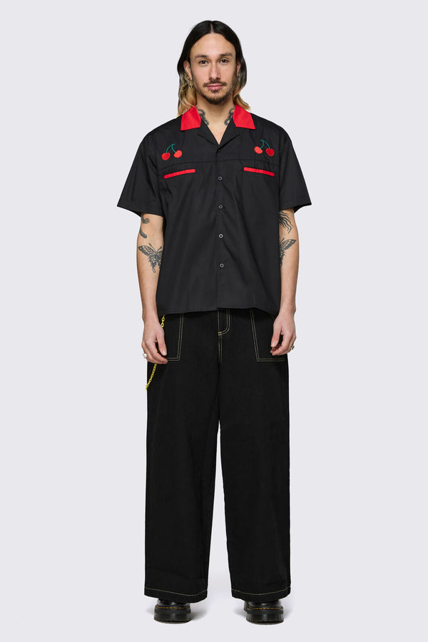 Dangerfield NZ - Delulu Revere Shirt - black