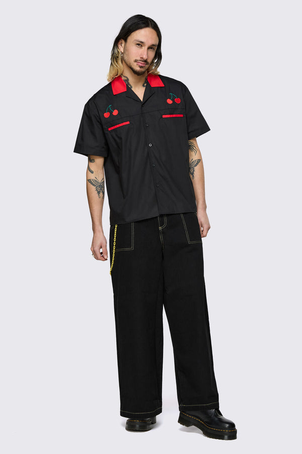 Dangerfield NZ - Delulu Revere Shirt - black