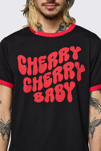 Dangerfield NZ - Cherry Cherry Tee - black