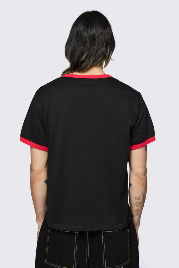 Dangerfield NZ - Cherry Cherry Tee - black