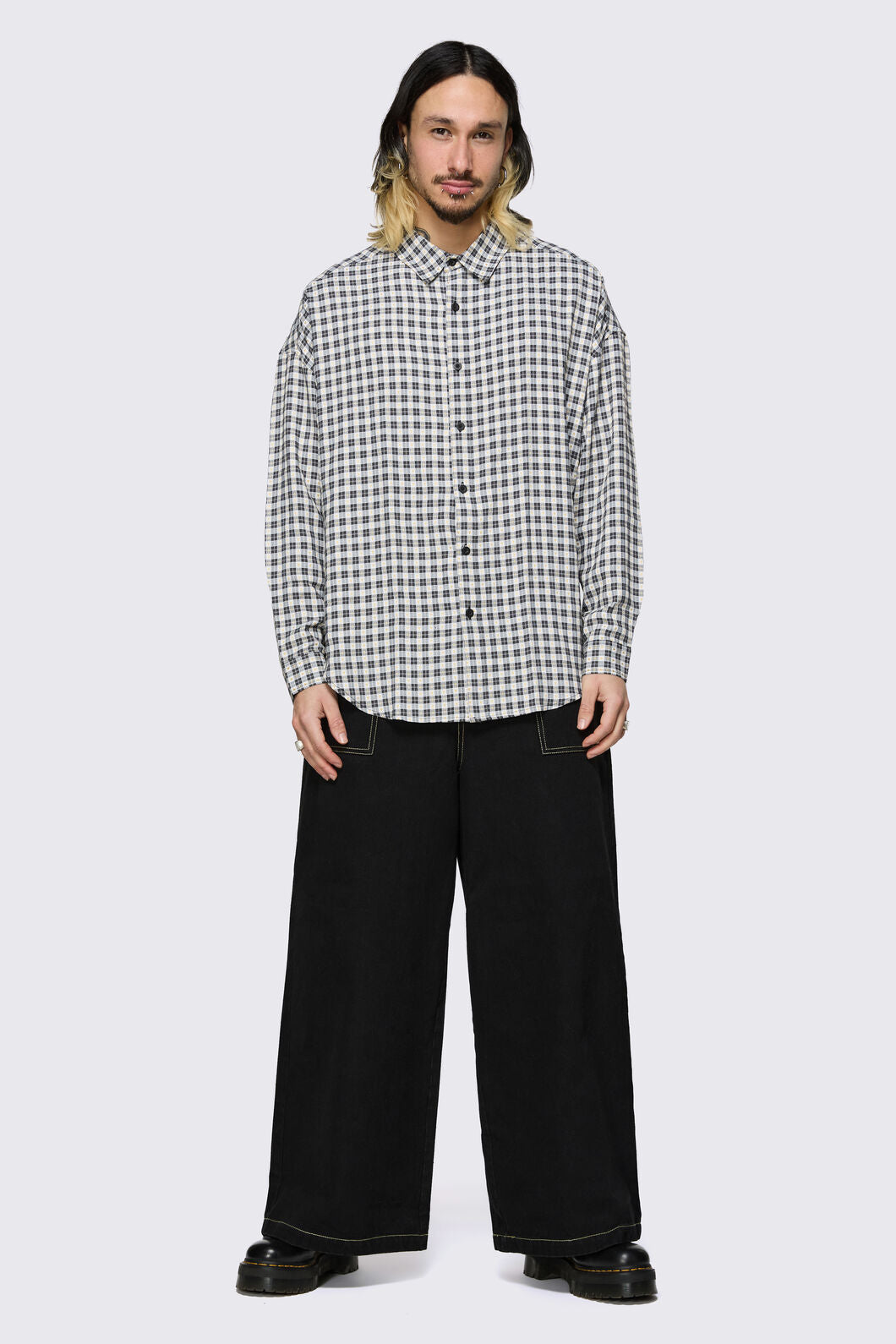 Dangerfield NZ - Darling Gingham Shirt - black-white