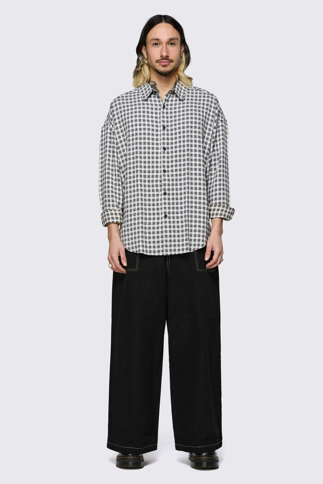 Dangerfield NZ - Darling Gingham Shirt - black-white