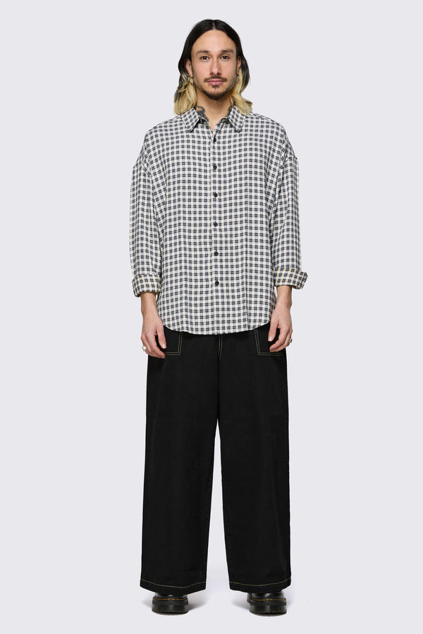 Dangerfield NZ - Darling Gingham Shirt - black-white