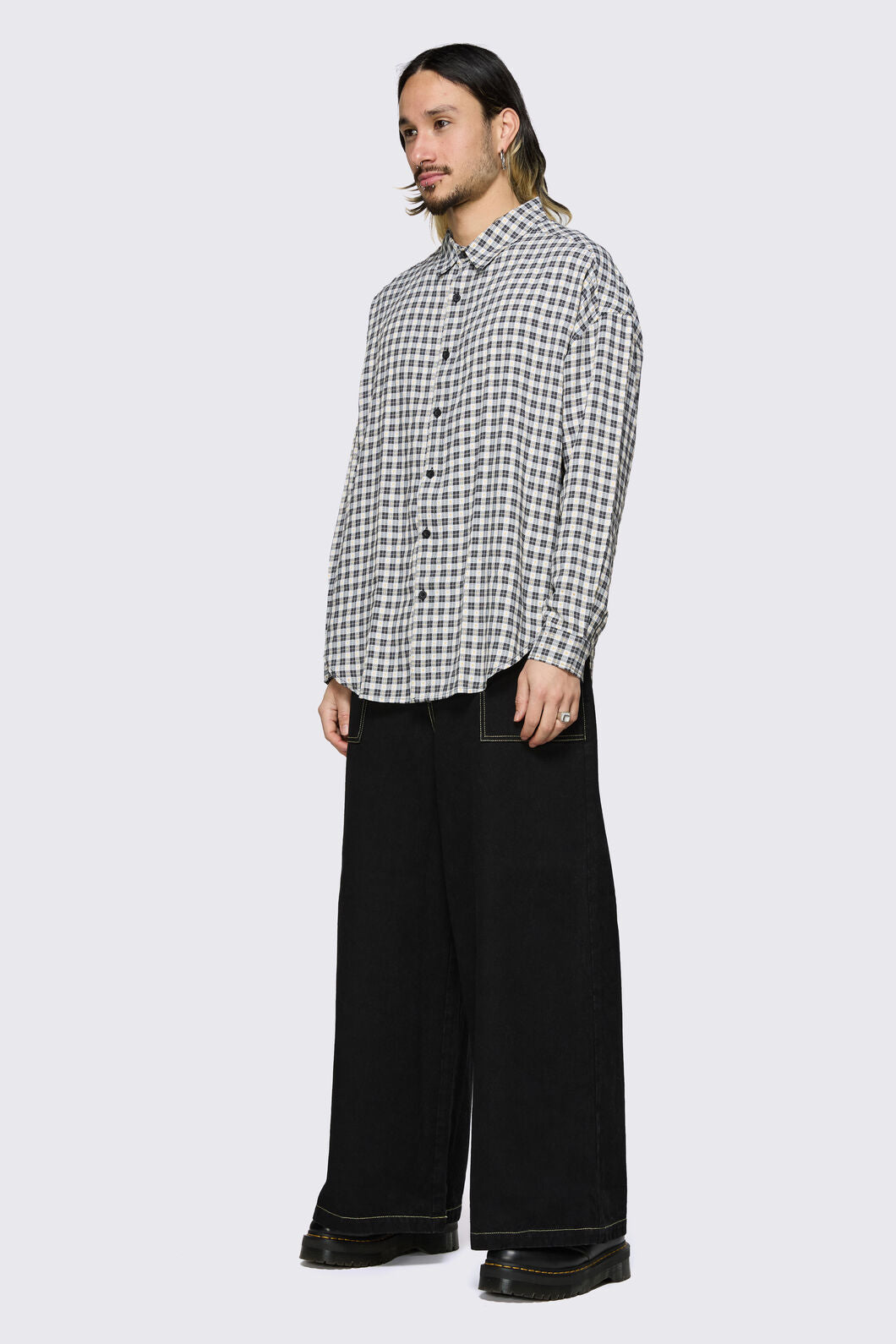 Dangerfield NZ - Darling Gingham Shirt - black-white