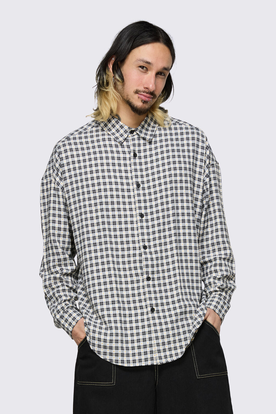 Dangerfield NZ - Darling Gingham Shirt - black-white