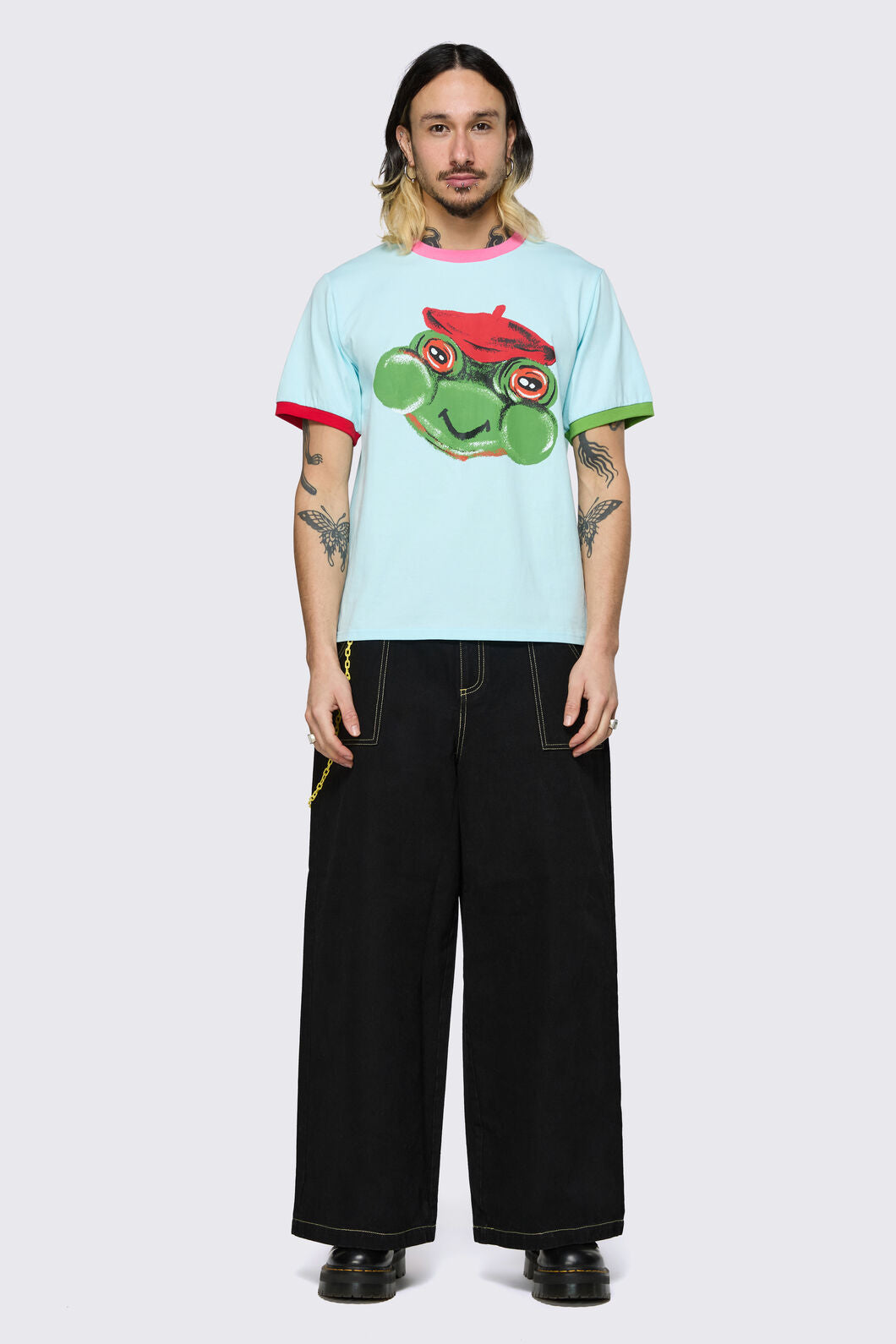 Dangerfield NZ - Colourblock Frog Tee - blue