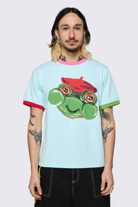 Dangerfield NZ - Colourblock Frog Tee - blue