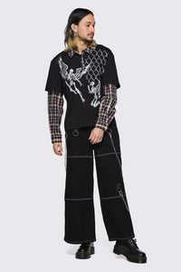 Dangerfield NZ - Archangel Polo Long Sleeve Top - black-brown