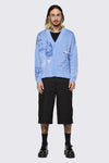 Dangerfield NZ - Sketchy Cat V-Neck Cardigan - purple