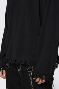 Dangerfield NZ - Goth Slit O-Ring Knit - black