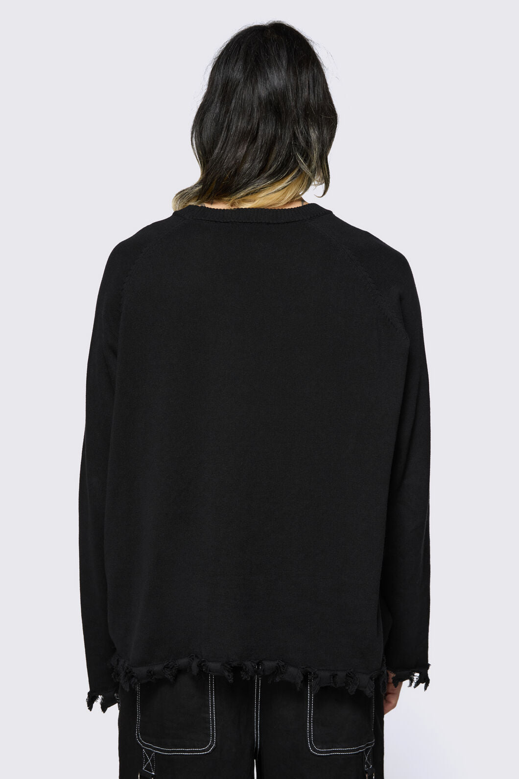 Dangerfield NZ - Goth Slit O-Ring Knit - black