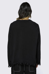 Dangerfield NZ - Goth Slit O-Ring Knit - black