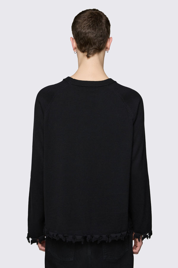 Dangerfield NZ - Goth Slit O-Ring Knit - black