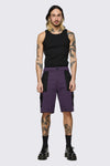 Dangerfield NZ - Spectre Pinstripe Shorts - purple