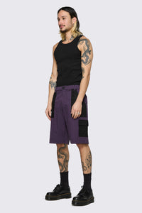 Dangerfield NZ - Spectre Pinstripe Shorts - purple