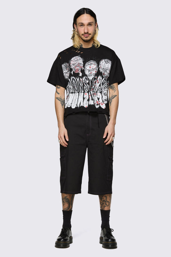 Dangerfield NZ - Ghouls Distressed Tee - black