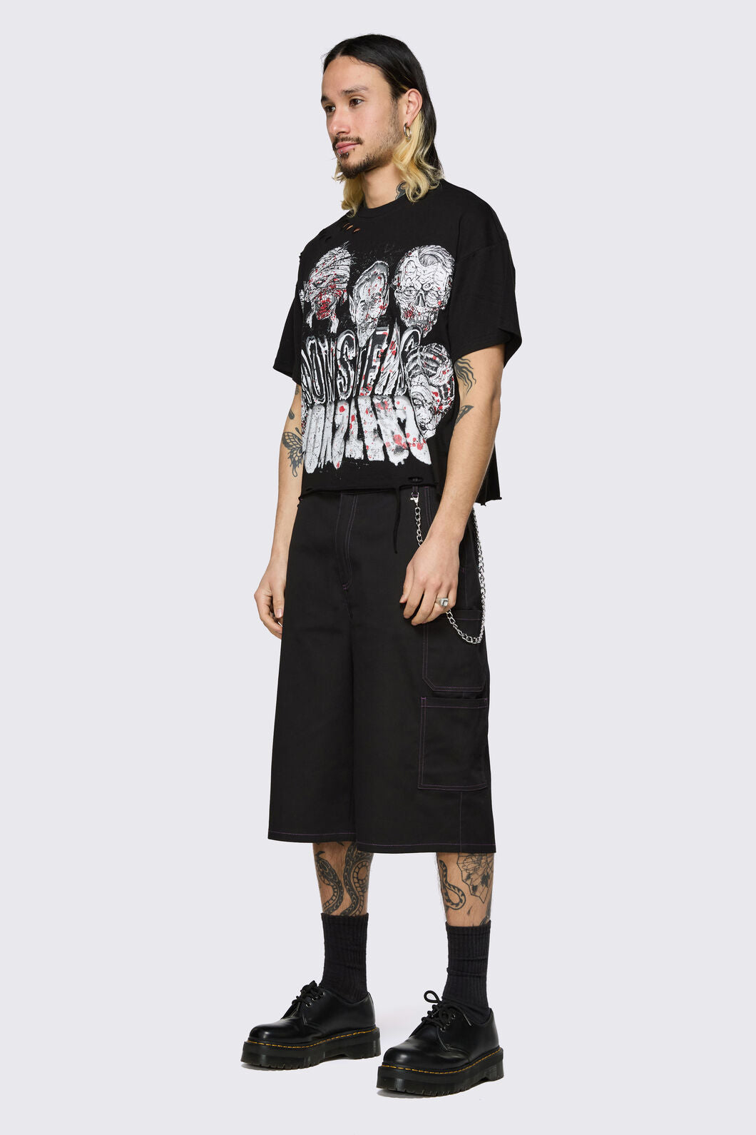 Dangerfield NZ - Ghouls Distressed Tee - black