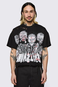Dangerfield NZ - Ghouls Distressed Tee - black