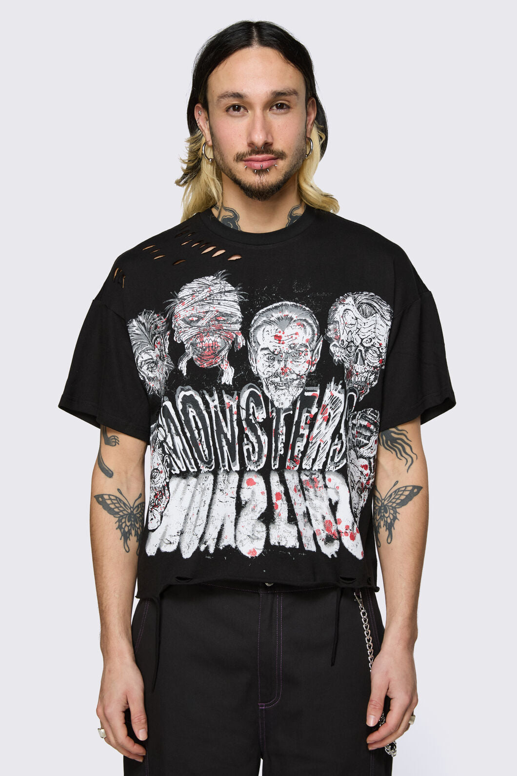 Dangerfield NZ - Ghouls Distressed Tee - black