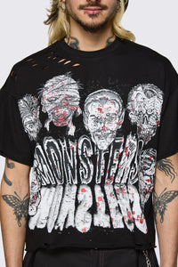 Dangerfield NZ - Ghouls Distressed Tee - black