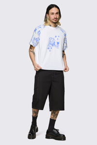 Dangerfield NZ - Sketchy Raglan Tee - white