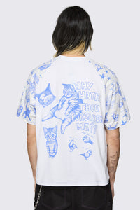 Dangerfield NZ - Sketchy Raglan Tee - white