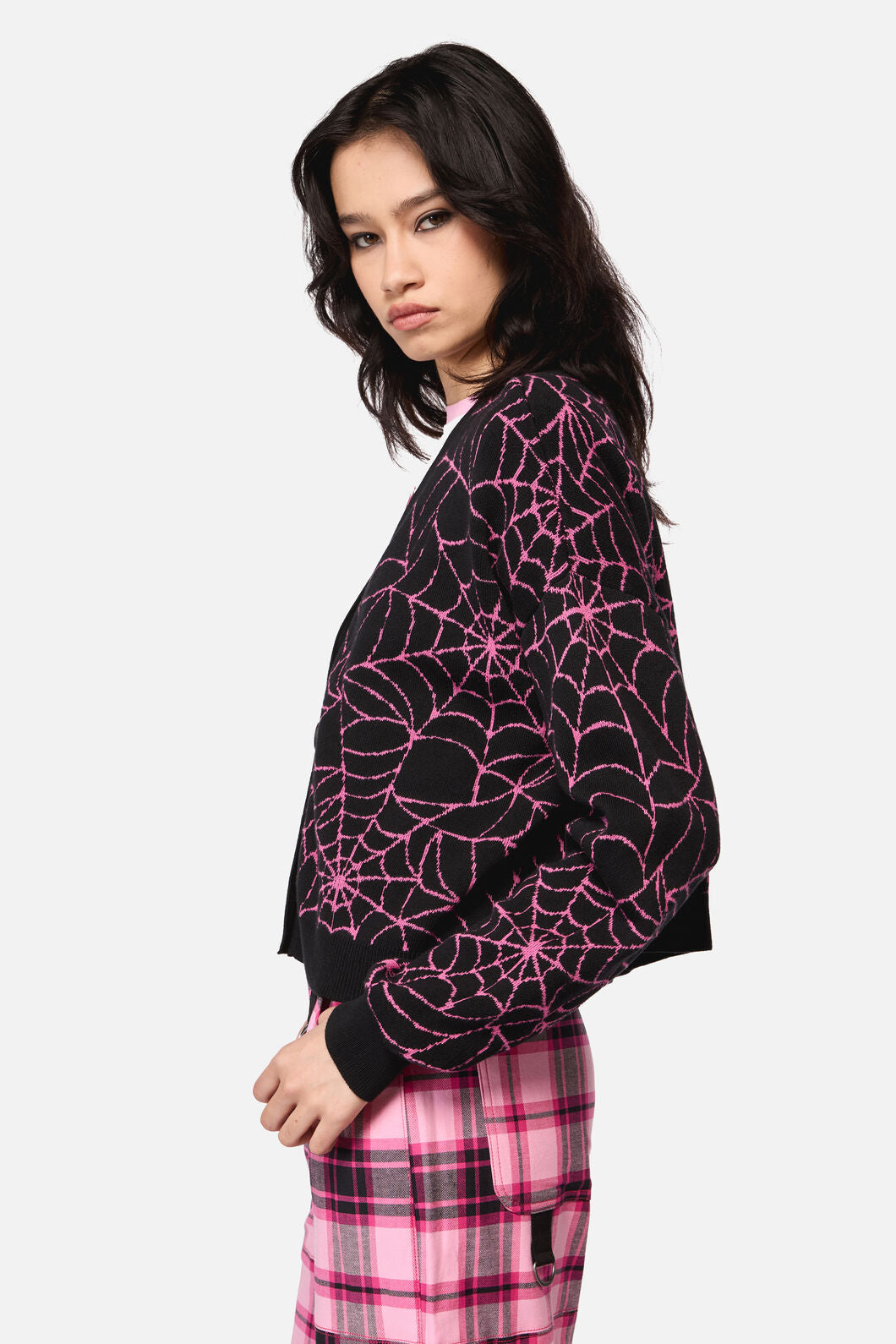 Dangerfield NZ - Rococo Life Spider WebCardigan - black