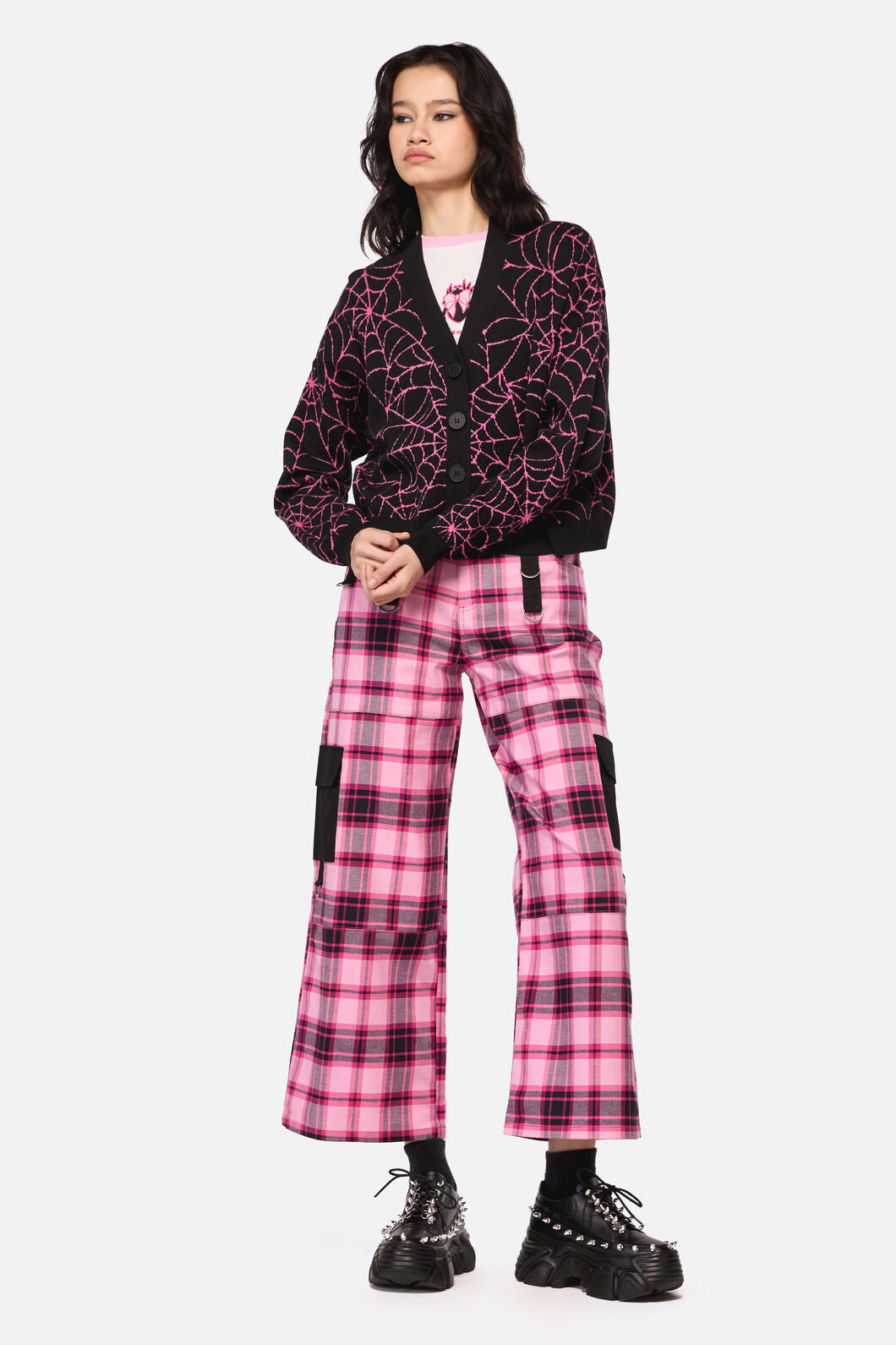 Dangerfield NZ - Rococo Life Spider WebCardigan - black