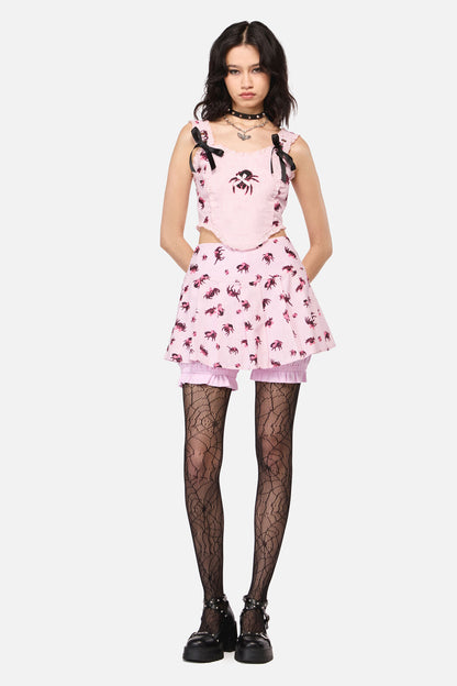 Dangerfield NZ - Rococo Life Spiider Bow Print - pink
