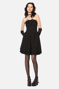 Dangerfield NZ - RococoLifeGothSpiderWTrimDress - black