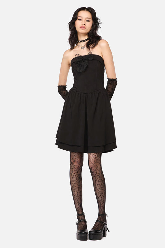 Dangerfield NZ - RococoLifeGothSpiderWTrimDress - black