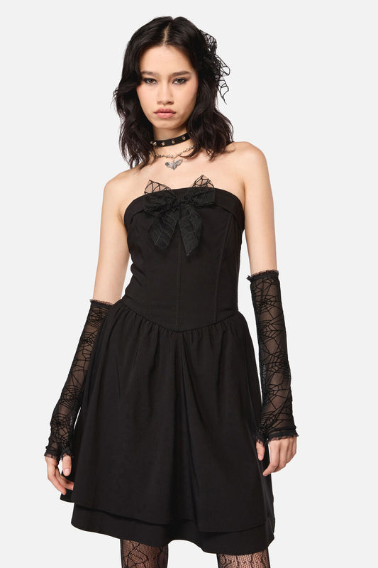 Dangerfield NZ - RococoLifeGothSpiderWTrimDress - black