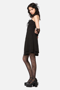Dangerfield NZ - RococoLifeGothSpiderWTrimDress - black