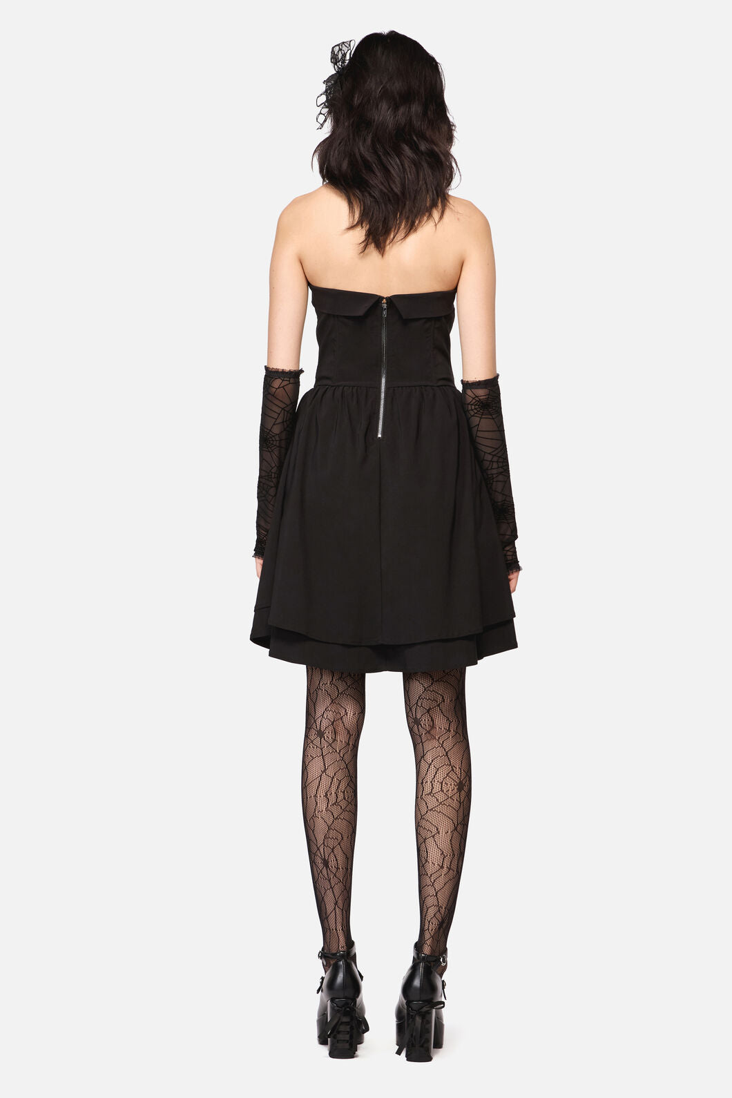 Dangerfield NZ - RococoLifeGothSpiderWTrimDress - black