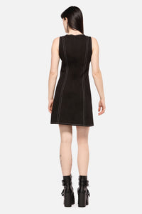 Dangerfield NZ - Dark Pieridae Charm BasicDress - black