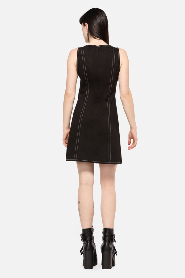 Dangerfield NZ - Dark Pieridae Charm BasicDress - black