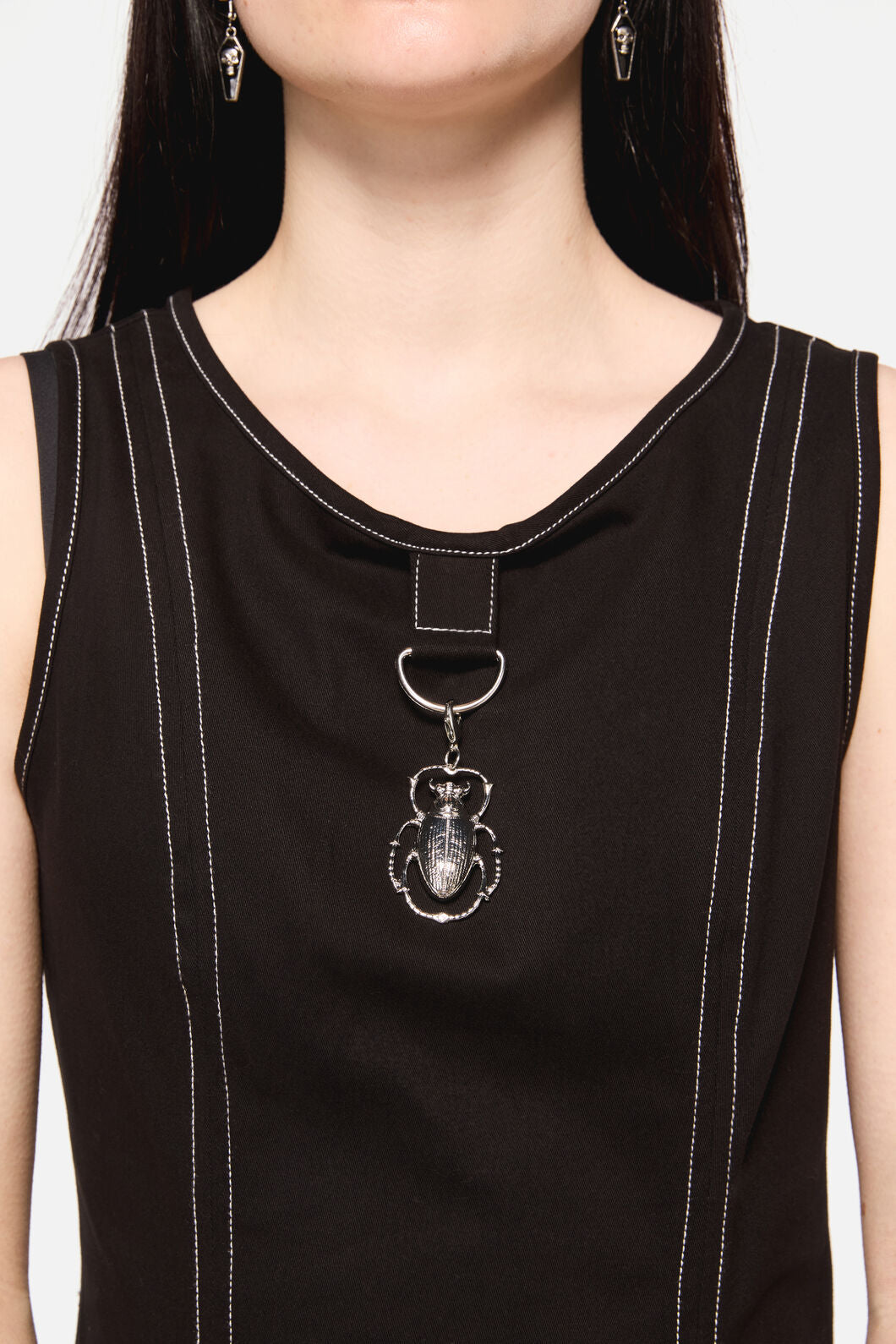 Dangerfield NZ - Dark Pieridae Charm BasicDress - black