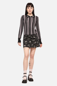 Dangerfield NZ - Dark Pieridae Striped Knit - black-white